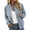 Light Blue, variant on Unisex Loose Casual Zip Up Jacket with Ribbed Cuffs and Hem, Lightweight Windbreaker Punk Barn Coat Long Sleeve with Utility Pockets for Men Women Fall Travel Motorcycle Outdoor Black
