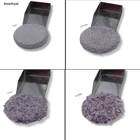 Crushed Amethyst Gemstone Coarse All Size Natural Amethyst Gemstone Powder Crushed For Woodwork, Ring Inlay, Healing Stone Powder 0.5 to 1 MM 50 Gram ( 1.76 OZ )