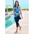 thumbnail image 3 of Swim 365 Women's Plus Size Chlorine Resistant Swim Tank Coverup With Side Ties, 3 of 5