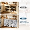 thumbnail image 4 of Grey Christmas Cabinet Curtain 28"Wx51"L,Dustproof Storage Cabinet Curtain with Self Adhesive Tape,Gnomes Xmas Snowflake Gifts Winter Tall Pantry Cover Drape for Kitchen,Laundry Room,Utility Closet, 4 of 9
