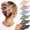 Beige, Pink, Eucalyptus, Blue, Dark Brown, Black, variant on 4 PCS Flat Hair Clips for Women Girls, French Rectangle Lay Down Claw Clips for Thick Thin Hair, Comfortable Curved Large Flat Clips, Matte Non-slip Strong Hold Square Hair Accessories, Brown