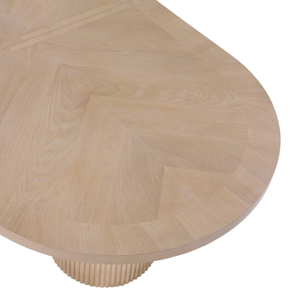 Meridian Furniture Belinda Natural White Oak Wood Dining Table
