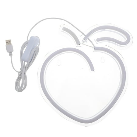 

NUOLUX Creative Peach Shape LED Neon Sign USB Powered LED Modeling Light Night Light