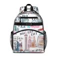 thumbnail image 1 of Vintage Style School Backpack Adjustable Padded Straps Chest Strap Water-Resistant Bookbag For Elementary Students, 1 of 6