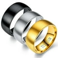 thumbnail image 3 of Dengmore Ring TITANIUM Titanium Steel Frosted Ring Stainless Steel Ring Male, 3 of 4