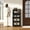 Retro Black-20''-4Tiers, variant on Retro Black, 20" Side Wide Folding Storage Cabinet ,4 Tiers,19.69"×11.81"×40.55",Collapsible Storage Bins with Magnetic Door, Plastic Storage Cabinet with Wheels