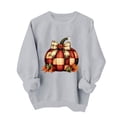 thumbnail image 2 of Molidfa Women’s Oversized Crew Neck Kawaii Ghost Pumpkin Halloween Long Sleeve Sweatshirt, 2 of 5