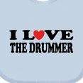 thumbnail image 4 of Inktastic I Love The Drummer Boys or Girls Baby Bib, 4 of 4