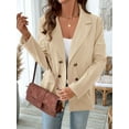 thumbnail image 4 of Chaqueta Blazer Informal de para Mujer, Elegante Chaqueta de Traje de un Solo Pecho con Solapa con Muescas, Blusas Albaricoque S, 4 of 10
