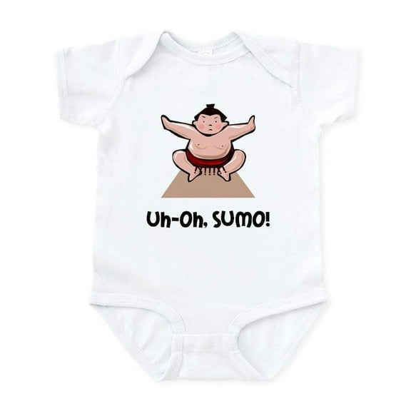 CafePress - Uh Oh Sumo Infant Bodysuit - Baby Light Bodysuit, Size Newborn - 24 Months