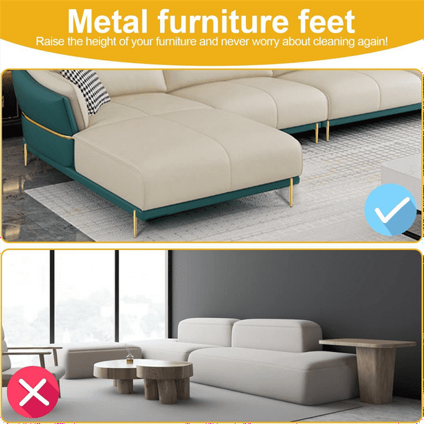 Furniture Feet Height 14 cm Gold Metal Table Legs Maximum Load 600 Kg Furniture Legs Sofa Foot Cabinet Feet 4Pcs Gold