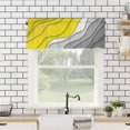 thumbnail image 4 of Ombre Valances for Windows Kitchen Valance Curtains with Wide Rod Pocket Modern Abstract Geometric Valance Curtains Bathroom Curtain Valance Yellow Grey Window Valances for Kitchen Bathroom 54"x18", 4 of 6