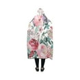thumbnail image 2 of HATIART Cerisier Fleurs Couverture à Capuchon Couverture Portable Confortable à Capuche Jeter Wrap 40x50 Pouces, 2 of 3