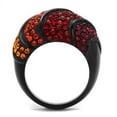 thumbnail image 3 of TK2553 - IP Black(Ion Plating) Stainless Steel Ring with Top Grade Crystal  in Multi Color Size 5, 3 of 4
