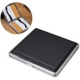 thumbnail image 1 of Leather Metal Cigarette Case, Can Hold 20 Cigarettes, 1 of 2