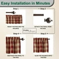 thumbnail image 4 of Park Designs Buffalo Check Valance 14''L x 72''W - Garnet & Tan, 4 of 5