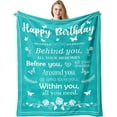 thumbnail image 1 of LHSHID Birthday Gifts for Women/Men/Her/Him/Girls Blanket Green Happy Birthday Decorations Women/Men Throw Blanket Birthday Gifts for Woman/Men Blankets Throws Birthday Gifts Ideas 30"x40", 1 of 7