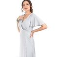 thumbnail image 4 of Vestido largo con abertura Roman Fashion /Juvenil, 2010 (Gris) gris EG, 4 of 5