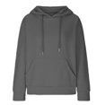 thumbnail image 5 of Edvintorg Hoodies Women Pullover Female Solid Casual Long Sleeve Round Neck Lightweight Sweatshirts Tops Comfy Fall Fashion Outfits, 5 of 7