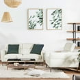 thumbnail image 3 of Costway 2 PCS Living Room Set Fabric Sofa & Accent Chair with Adjustable Headrest White, 3 of 10