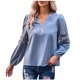 thumbnail image 1 of Mujeres moda casual sólido manga larga camiseta tops blusa pulóver Fridja bvmnju4261, 1 of 9