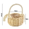 thumbnail image 1 of Bgsha Fresh Rattan Storage Basket Picnic Flower Girl Gifts Wicker Flower Pot, 1 of 9