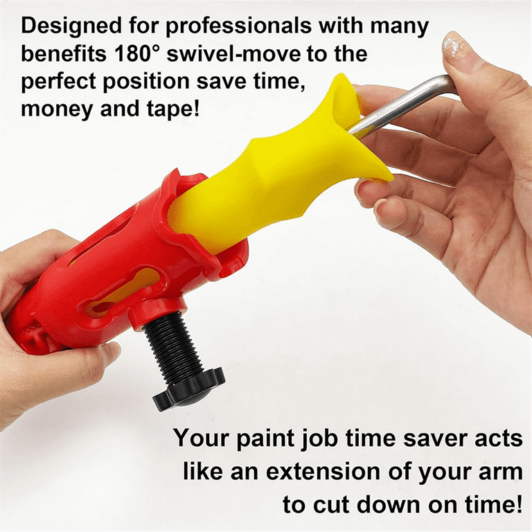 Colbent Multi-Angle Paint Brush Extender & Edger – 160° Rotation, Fits 1-3 Inch Brushes & Rollers, Ceiling And Corner Painting Tool, Long Reach Pole Attachment
