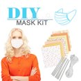 thumbnail image 4 of Xingzhi Dust Filter Mouth Mask DIY Set Mask Fabric Nose Bridge Strip Ear Ropes Assorted Kit Dust Respirator Crafting, 4 of 8