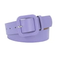thumbnail image 2 of Women Belt Multi Holes Adjustable Length Square Buckle Faux Leather Waistband Jeans Dress Coats Candy Color Belt, 2 of 8