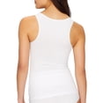 thumbnail image 2 of Yummie Women’s Cotton Seamless Shapewear V Neck Tank Top, White, Small/Medium, 2 of 2