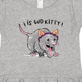 thumbnail image 4 of Inktastic Funny Possum Hissing Wearing Cat Ears 'I is GUD KITTY' Girls Toddler Dress, 4 of 5