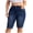 Dark Blue, variant on Womens Plus Size Jean Shorts High Waisted Stretchy Midi Bermuda Denim Shorts (Dark Blue, 0XL)