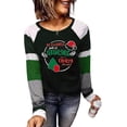 thumbnail image 1 of T-Shirt de Baseball à Blocs de Couleur pour Femmes Noël Décontracté à Manches Longues, 1 of 2