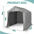 thumbnail image 2 of 8X8FT Outdoor Storage Shelter Shed GREY, 2 of 10