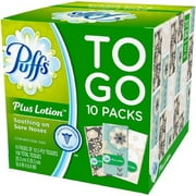 Puffs Plus Lotion Travel-Size Pocket Facial Tissues 10 Tissues per Pack (20 To Go Packs)