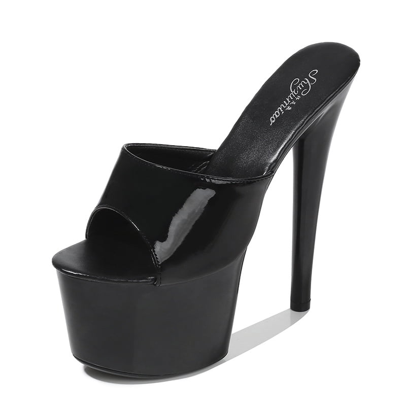 platform shoes with goldfish in the heel