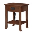 thumbnail image 7 of Convenience Concepts American Heritage Logan 24.25 in. End Table with Charging Station and Shelf in Espresso, 7 of 7