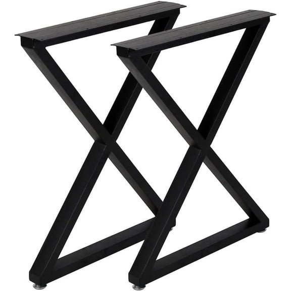 2Pcs 28"x24" Metal Table Legs for Desks & Dining, Heavy-Duty