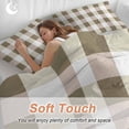 thumbnail image 5 of Brown Plaid Bedding 3 Piece Duvet Cover Set Twin Size, Spring Summer Farmhouse Buffalo Checkered Soft Microfiber Comforter Cover with Zipper Closure & Pillowcases, Wrinkle & FadeResistant Quilt Cover, 5 of 9