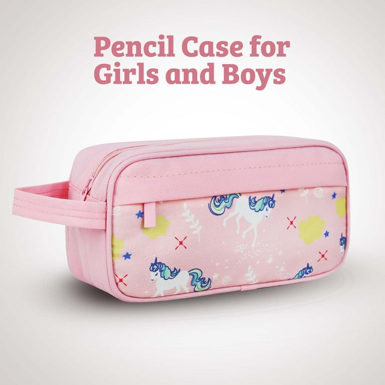 Cherry Space Cat Pencil Case for Boys, Pen Pencil Pouch for School Kids,  Teens Pen Box Case Desk Stationery Organizer -Navy