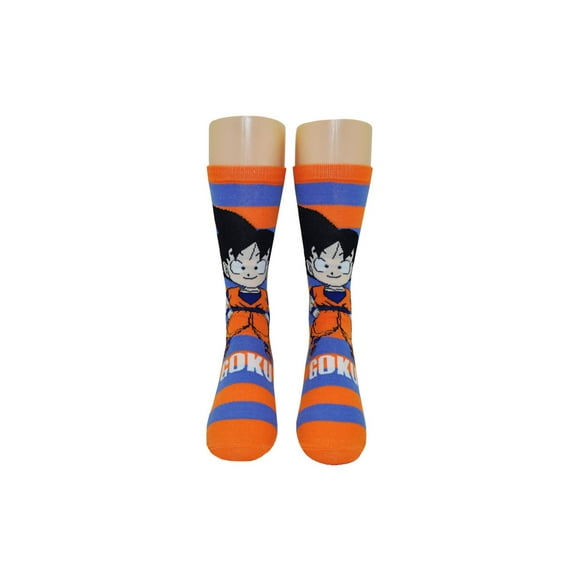 Dragon Ball Z Chibi Goku Stripe Crew Socks