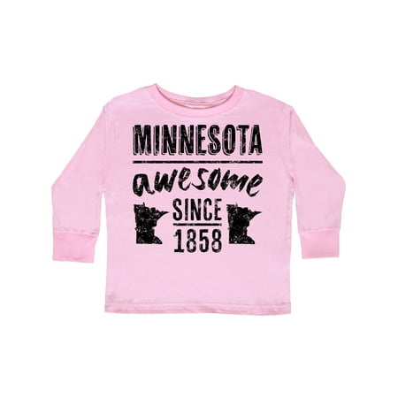

Inktastic Minnesota Awesome Since 1858 Gift Toddler Boy or Toddler Girl Long Sleeve T-Shirt