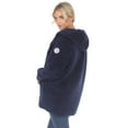 thumbnail image 3 of White Mark Women's Maternity Plush Hooded Cardigan with Pockets, 3 of 6