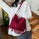 thumbnail image 4 of Bolso de hombro con borlas para mujer bolso de mano con flecos de piel de ante bolso de compras femenino, 4 of 9