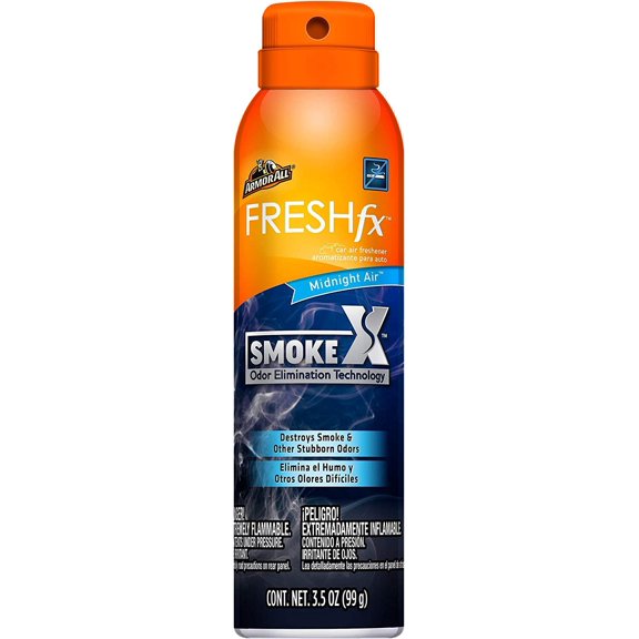 Armor All Fresh FX Smoke X Eliminador de olores para automóvil en aerosol Ambientador en aerosol para automóvil Aroma de aire de medianoche 3.5 oz