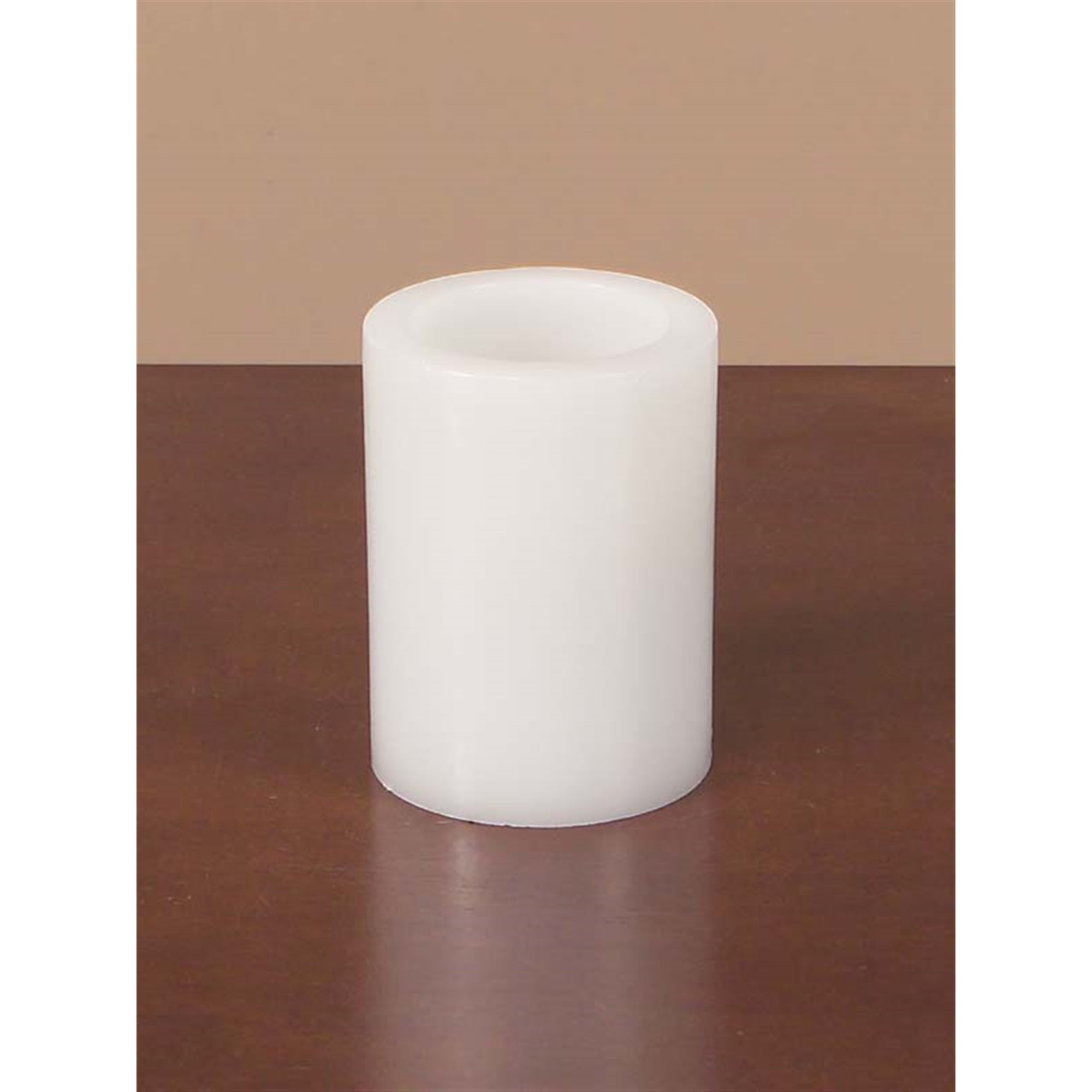 LED Wax Pillar Candle (Set of 6) 3"Dx4"H Wax/Plastic - 2 C Batteries Not Incld