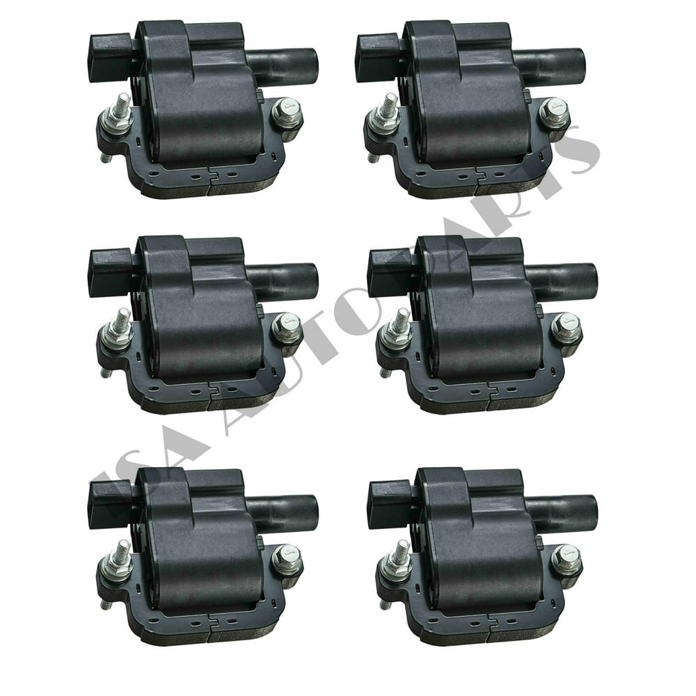 Set of 6 Ignition Coils Compatible with 2008 Land Rover LR3 4.0L V6 Replacement for UF590, E1090