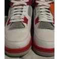 thumbnail image 3 of Ni - ke Mens Ni - ke Air Jordan 4 Retro Fire Red 2020 Sneakers DC7770-160 Size 12 NWB, 3 of 5