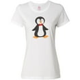 thumbnail image 3 of Inktastic Cute Penguin, Penguin With Red Bow Tie Women's T-Shirt, 3 of 5