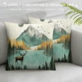 thumbnail image 3 of Pratyus Deer Mountain Lake Pillow Cases with Zipper Home Decor for Living Room Bedroom Cushion Outdoor 1PC 20x20in, 3 of 5